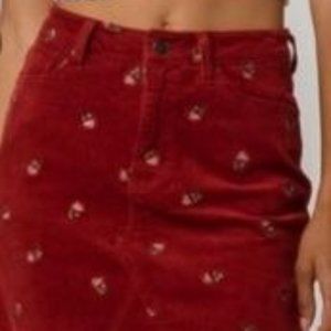 Coco & Jaimeson Into the Woods Corduroy Floral Print Mini Skirt - Size 29 NWT